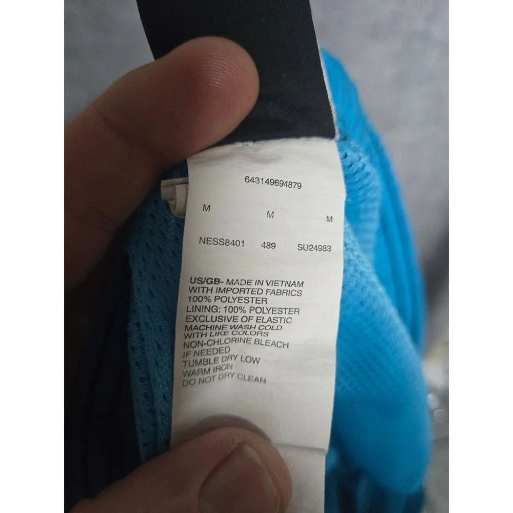 Nike Mens Navy Blue Colorblock Mesh Lined Swim Trunks NESS8401 Medium